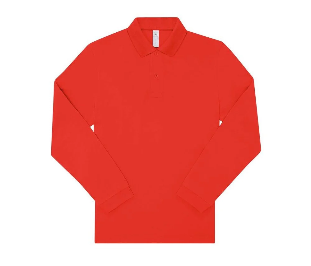 B&C BCU427 210 Polo Lange Mouwen Heren – Red