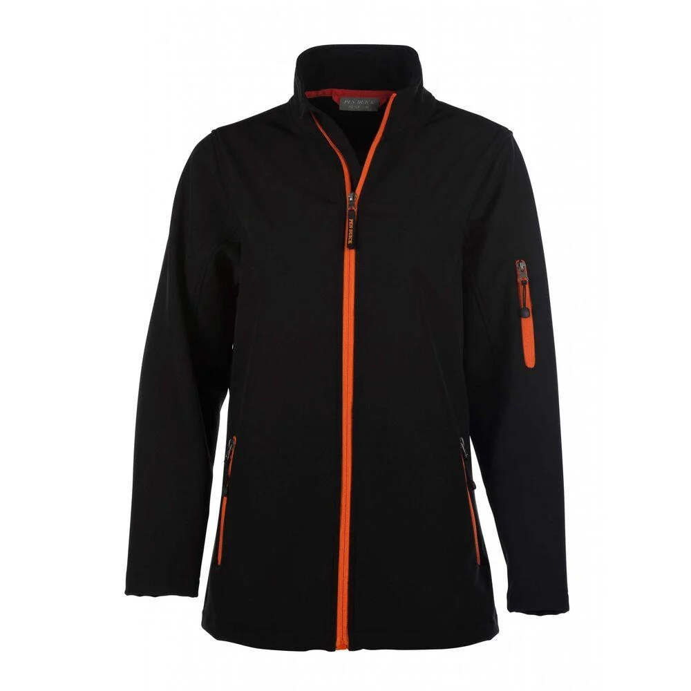 Pen Duick PK769 Atlantic Softshell Jas Dames – Black/Orange