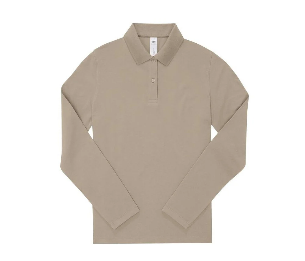 B&C BCW462 Polo Lange Mouwen Dames – Mastic
