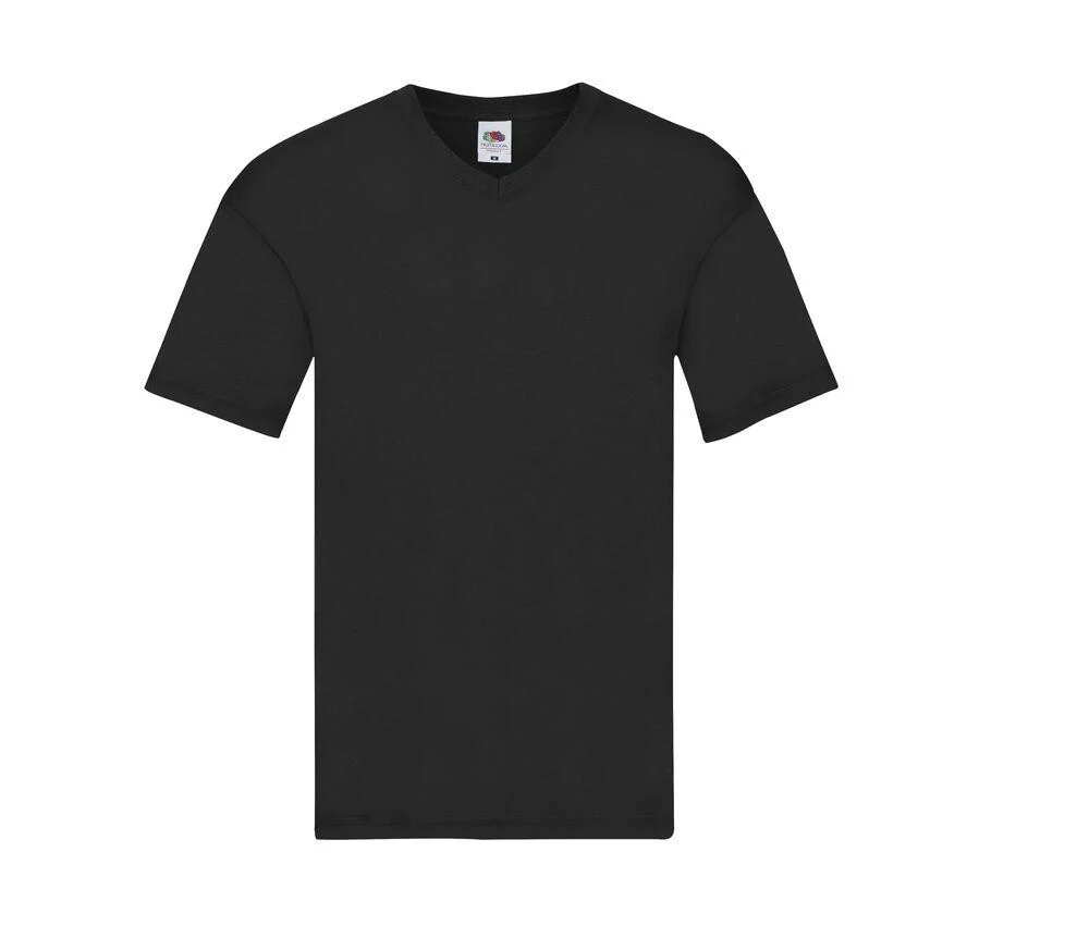 Fruit of the Loom SC224 V-hals T-shirt – Black
