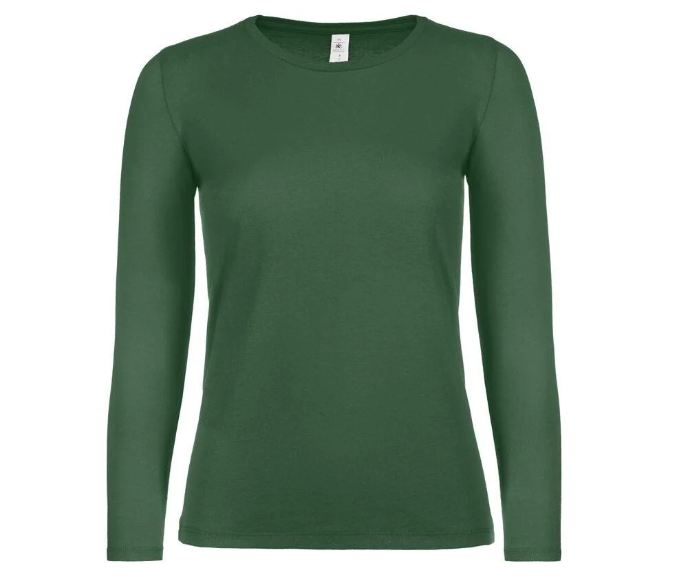 B&C BC06T #E150 T-shirt Lange Mouwen Dames – Bottle Green