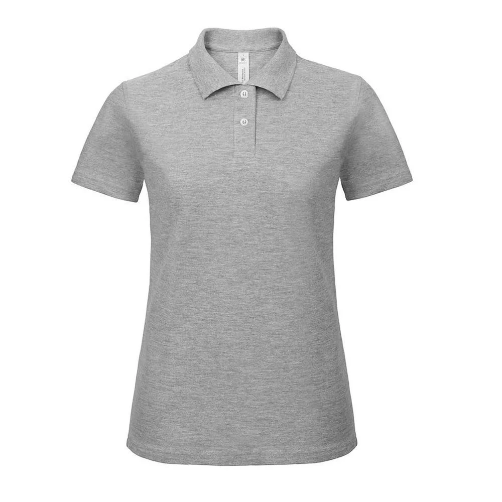 B&C BCI1F ID.001 Polo Dames – Heather Grey
