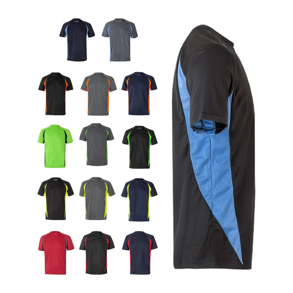 Velilla 36034 Sport Tweekleurig T-shirt – Grijs/groen
