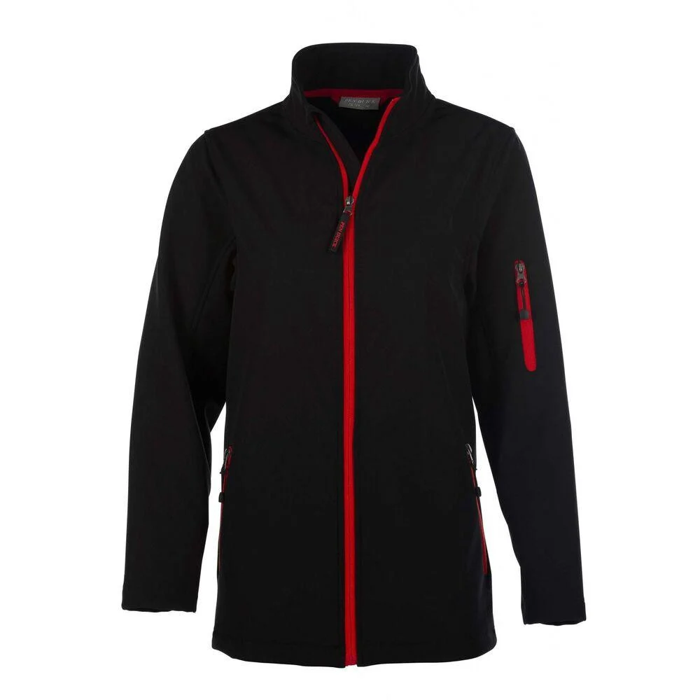 Pen Duick PK769 Atlantic Softshell Jas Dames – Black/Red