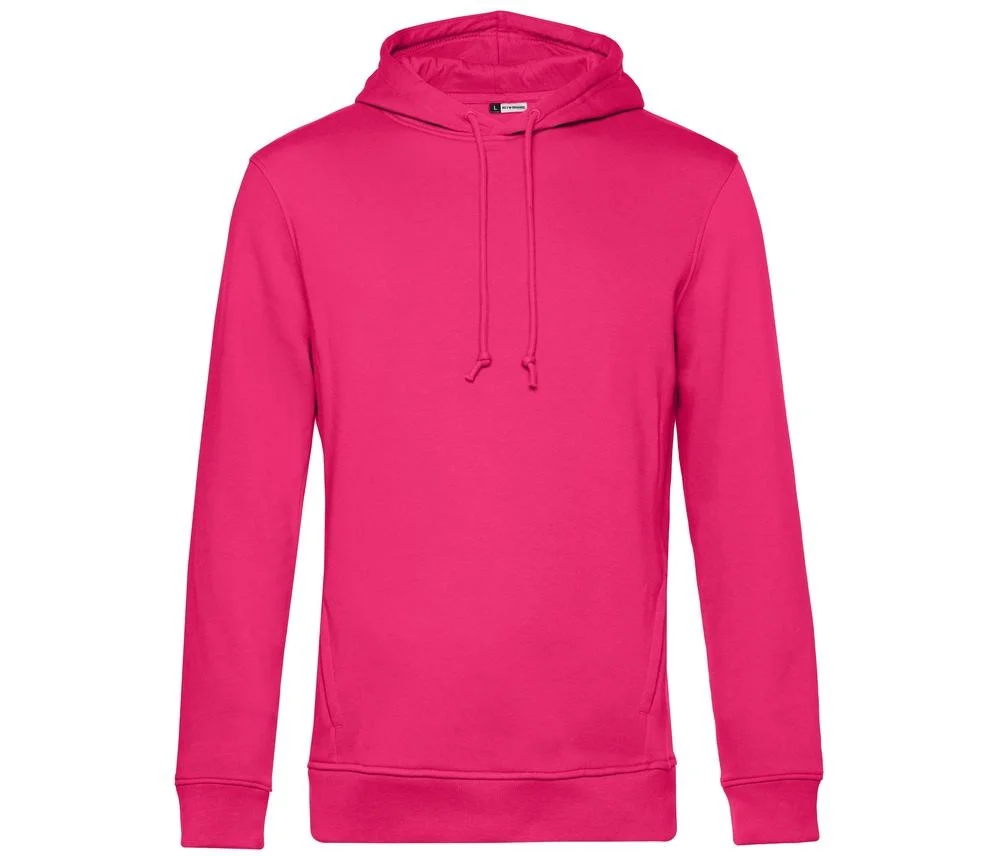 B&C BCU33B Biologische Hoodie Heren – Magenta Pink
