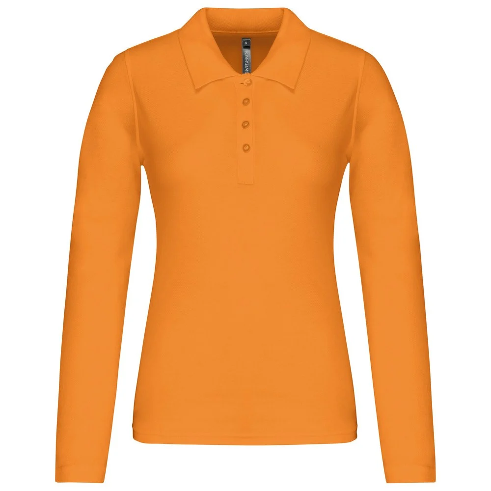 Kariban K257 Polo Lange Mouwen Dames – Oranje