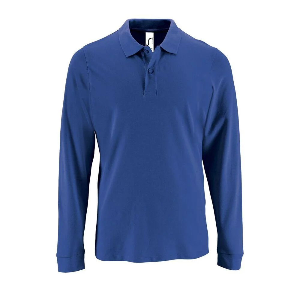 SOL'S 02087 Perfect Polo Lange Mouwen Heren – Koningsblauw