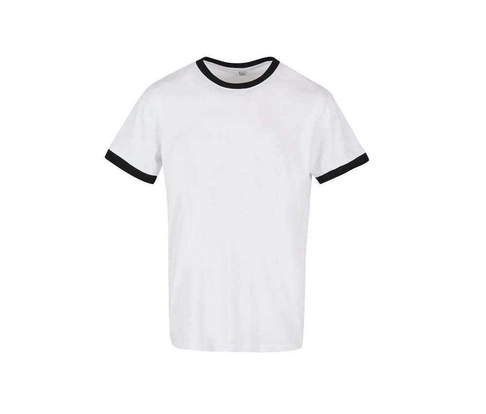 Build Your Brand BYB022 Ringer T-shirt – White / Black