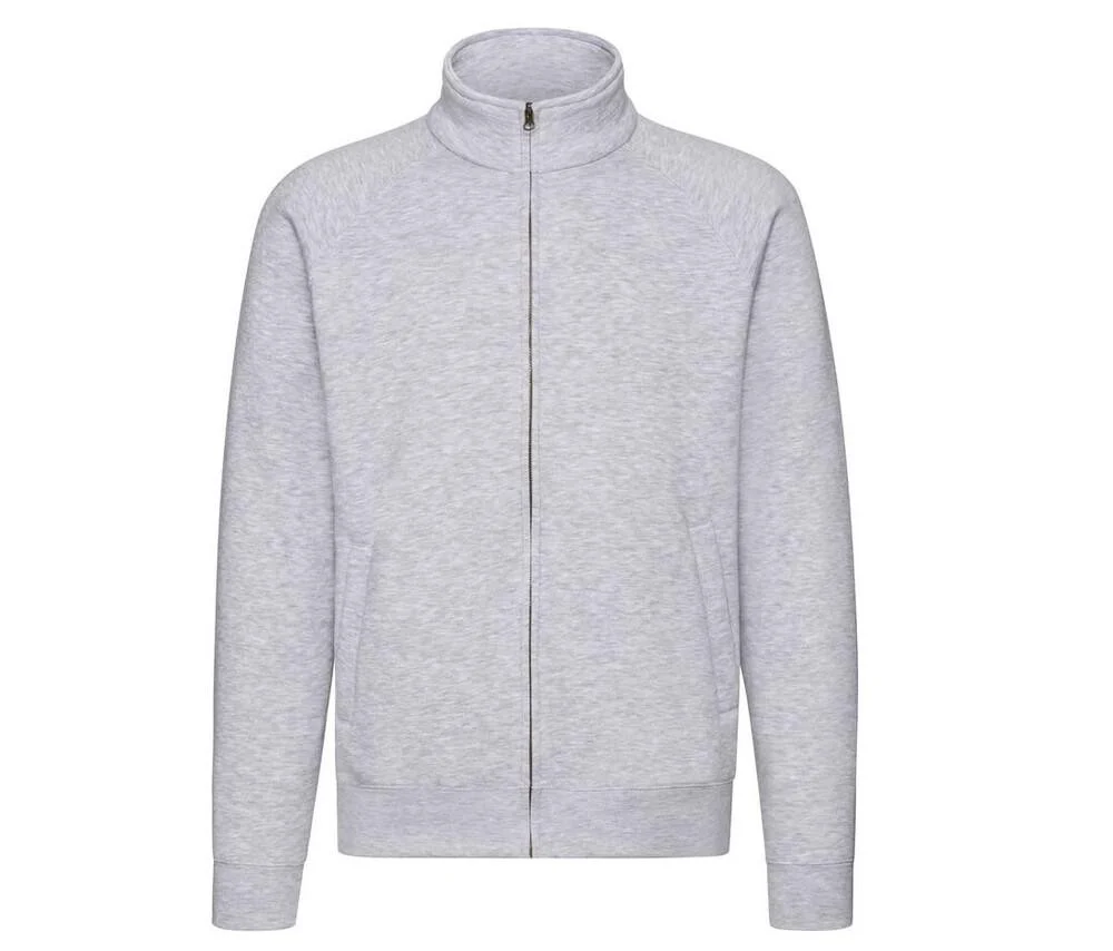 Fruit of the Loom SC2280 Premium Sweater met Rits Heren – Heather Grey
