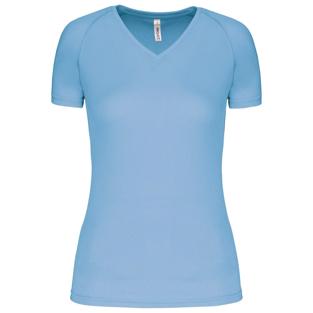 Proact PA477 Sport T-shirt V-hals Dames – Hemelsblauw