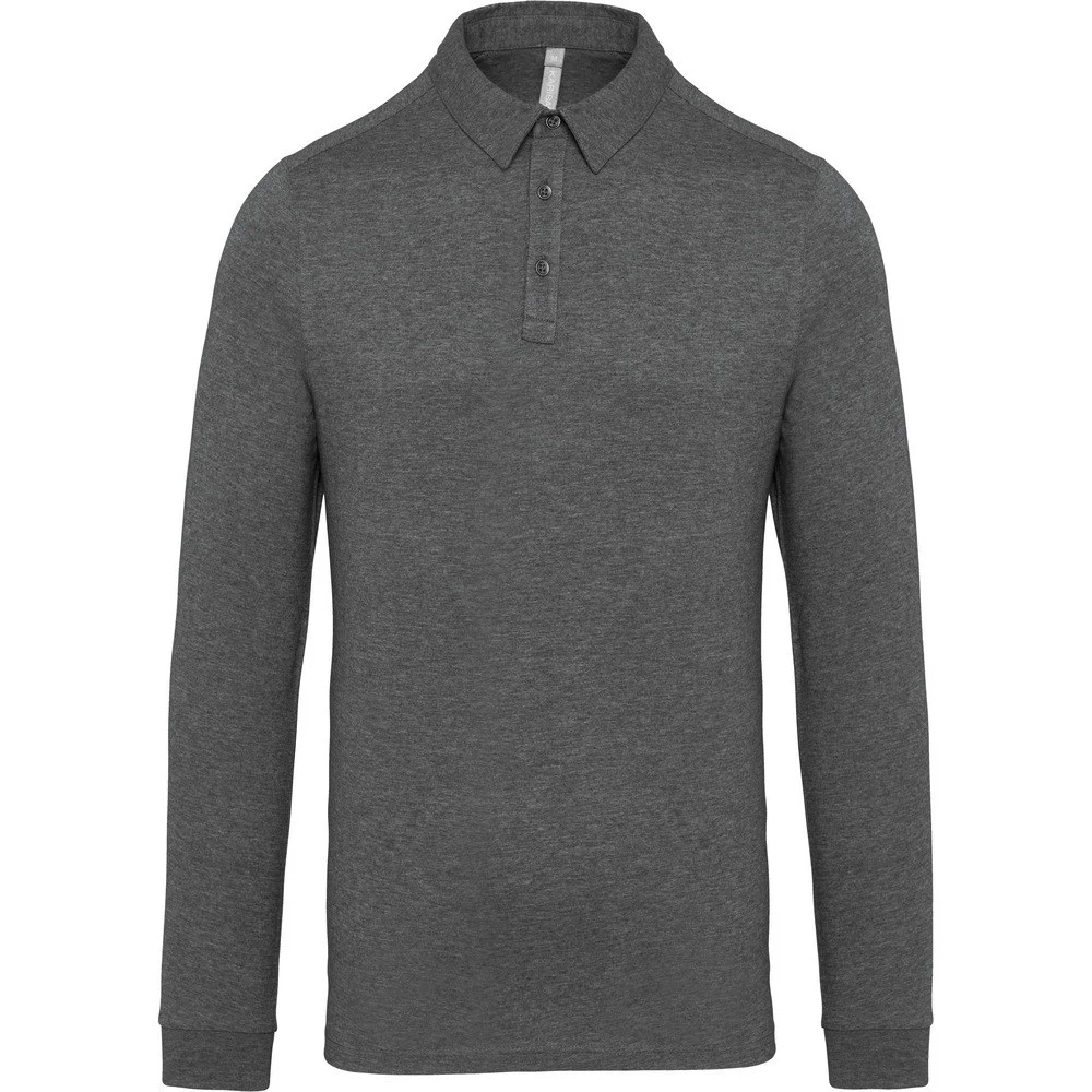 Kariban K264 Polo Lange Mouwen Heren – Grijze Heide