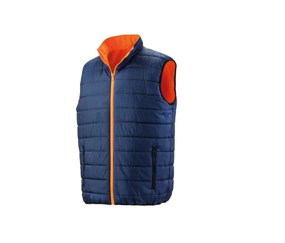 Result RS332 Omkeerbare Bodywarmer Heren – Fluorescent Orange/Navy