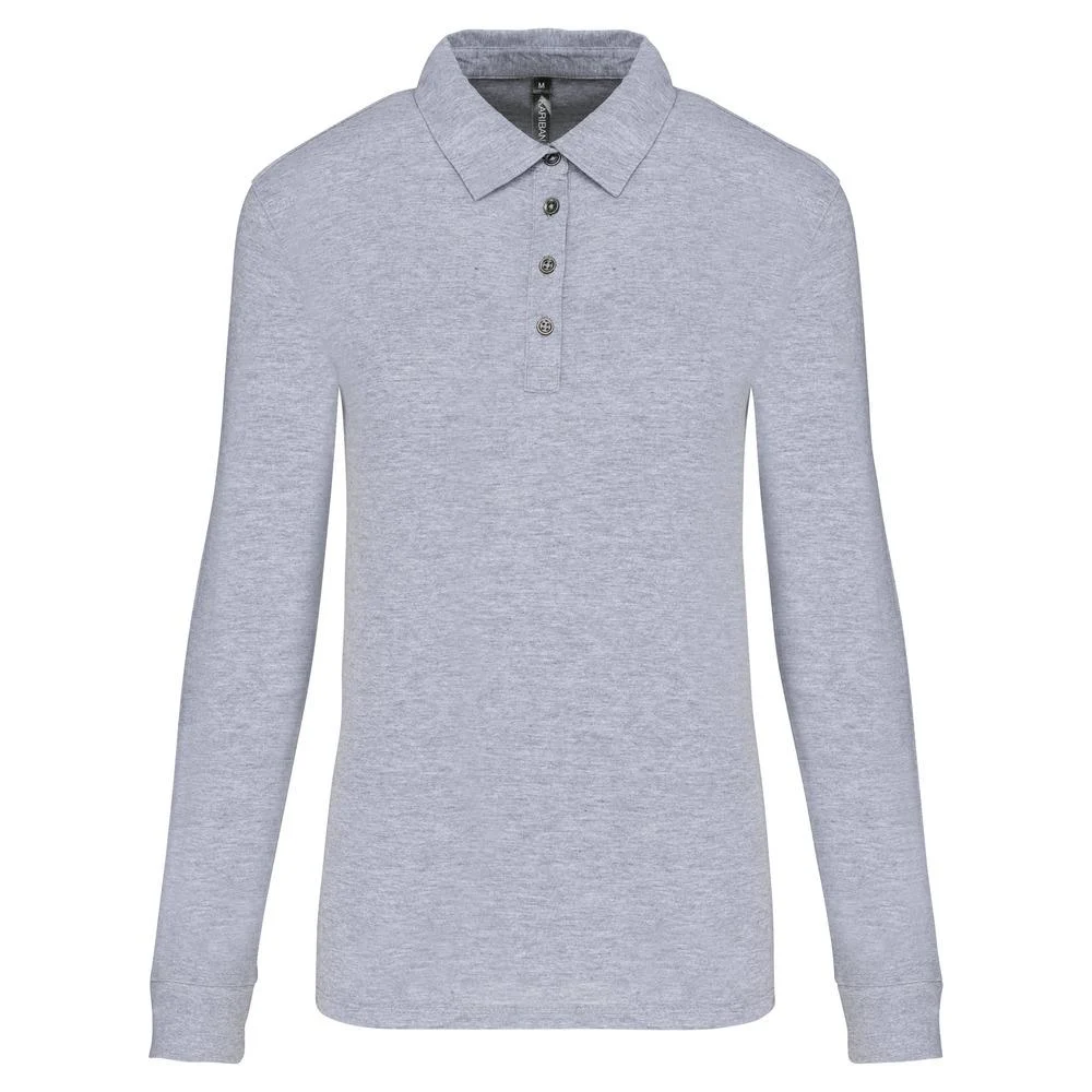 Kariban K265 Polo Lange Mouwen Dames – Oxford grijs