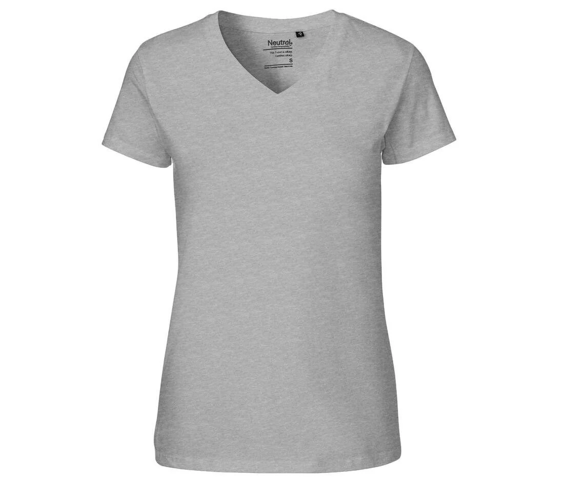 Neutral O81005 V-hals T-shirt Dames – Sport Grey