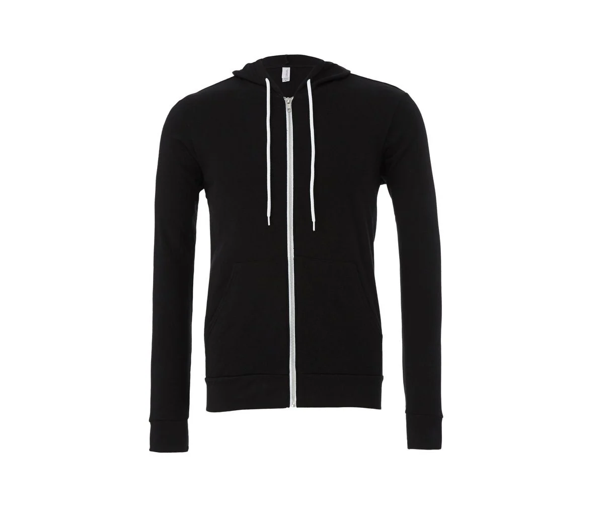 Bella+Canvas BE3739 Unisex Fleece Ritshoodie – Black