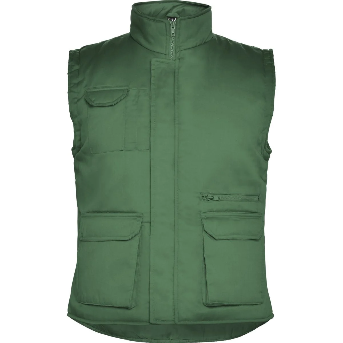 Roly CC5067 Almanzor Multi-pocket Gewatteerde Werkbodywarmer Heren – Bottle Green