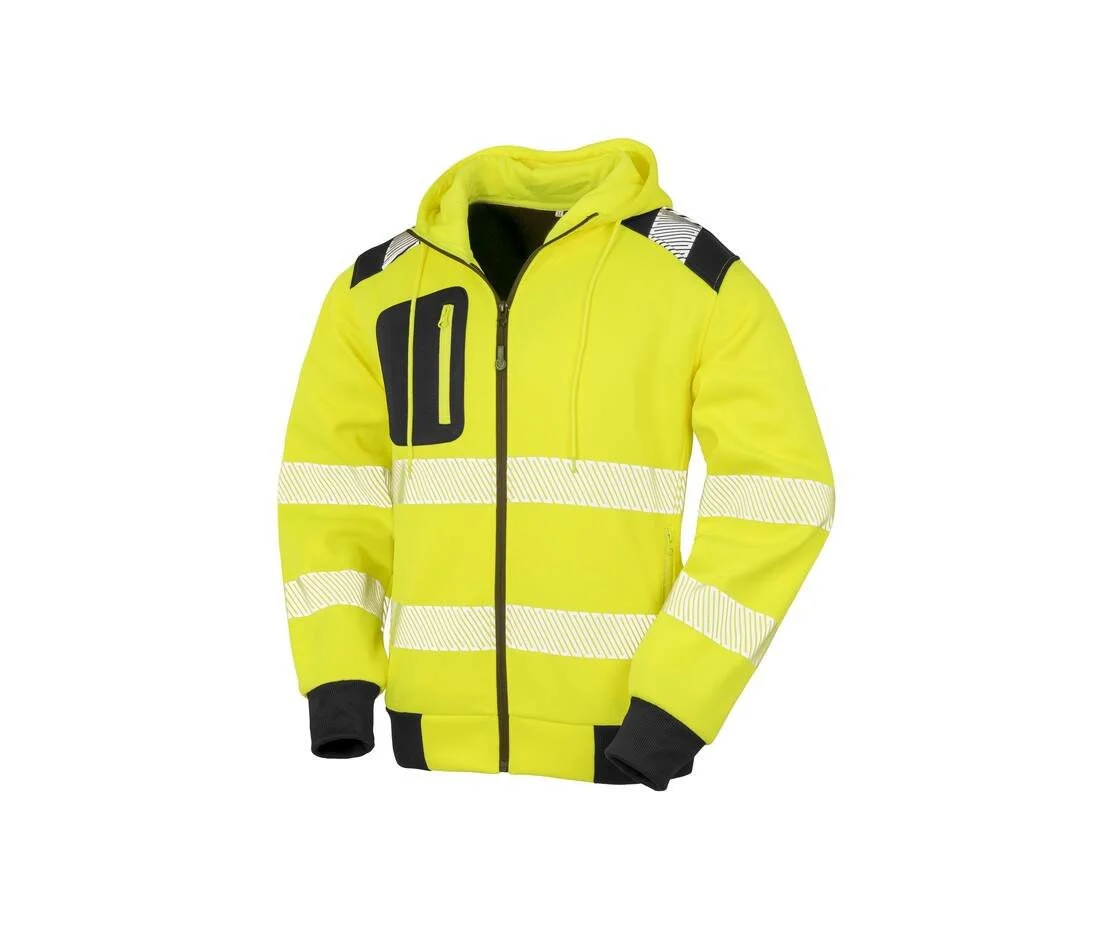 Result RS503X Recycled Robust Safety Ritshoodie – Fluo Yellow / Black