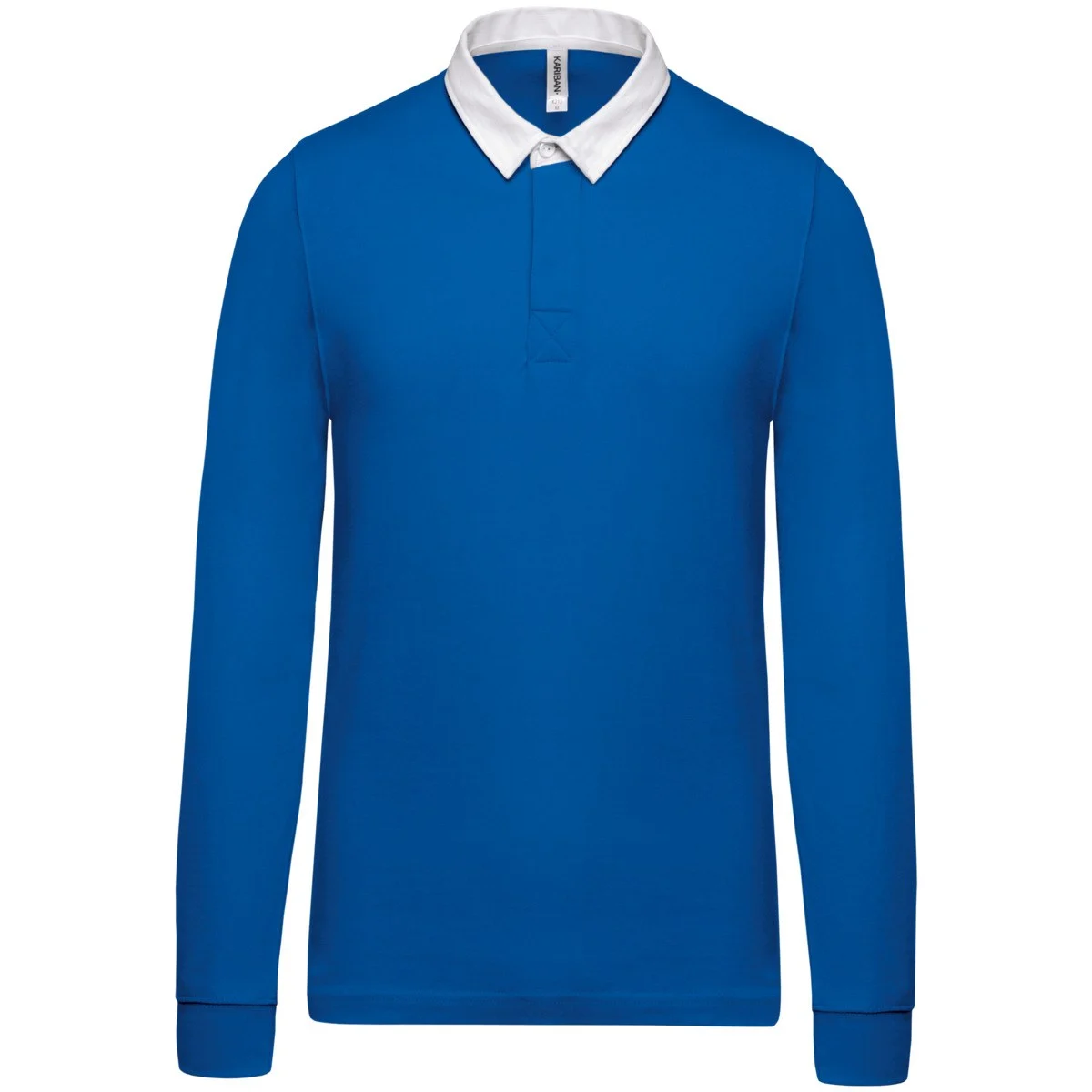 Kariban K213 Rugbypolo Heren – Licht koningsblauw / wit