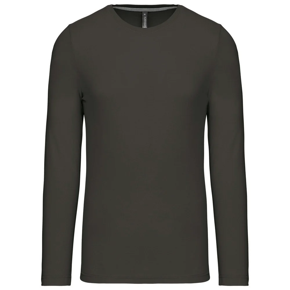 Kariban K359 T-shirt Lange Mouwen Heren – Donkergrijs