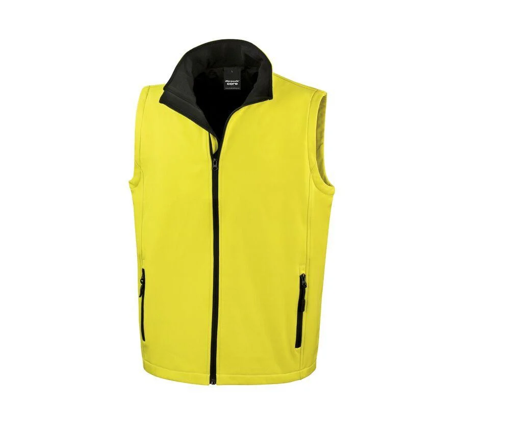 Result RS232 Softshell Bodywarmer Heren – Yellow / Black