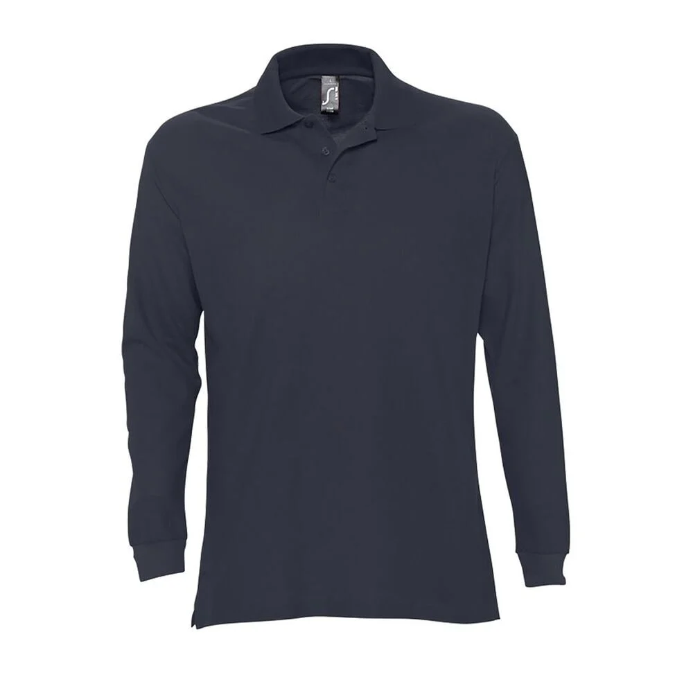 SOL'S 11328 Star Polo Lange Mouwen Heren – Marineblauw