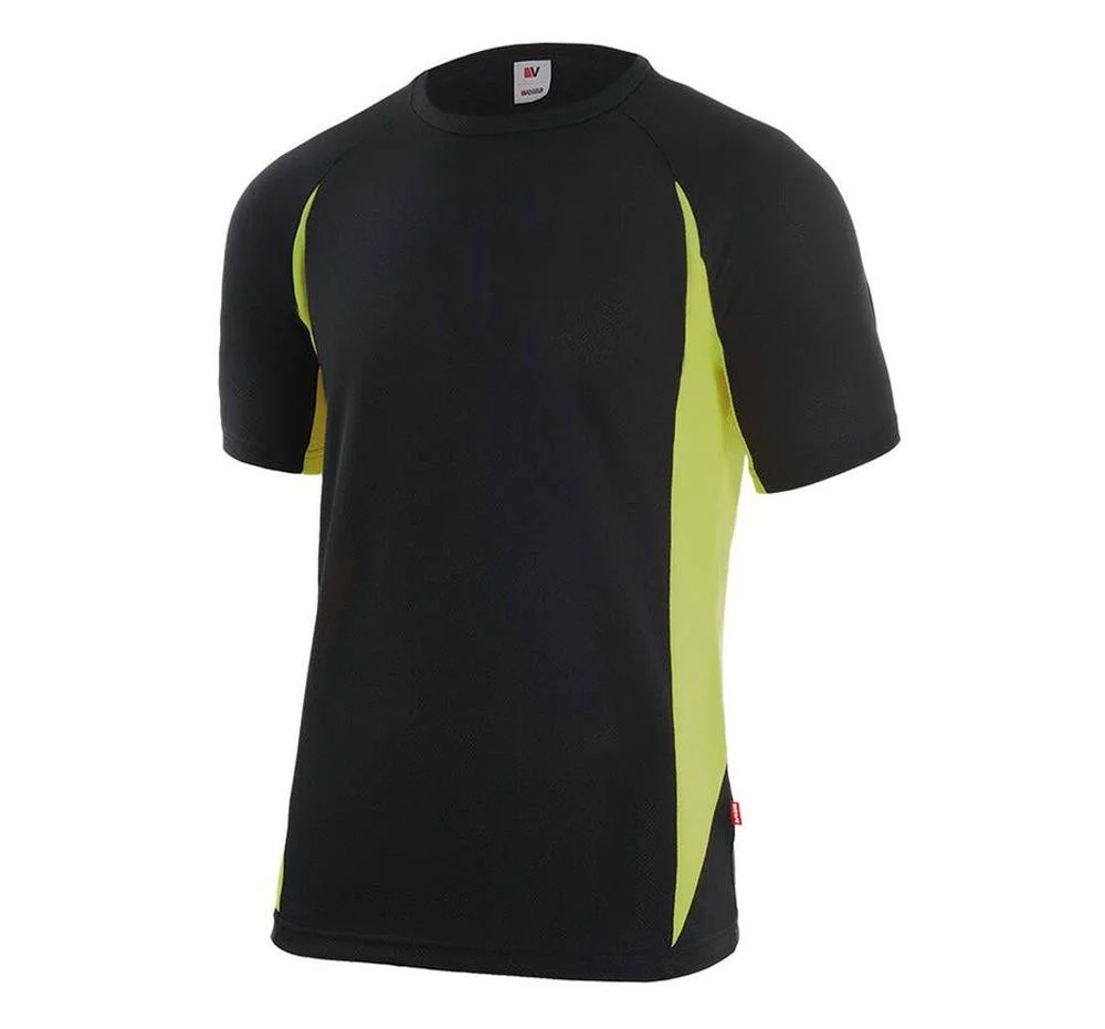 Velilla V5501 Tweekleurig Technisch T-shirt – Black / Lime