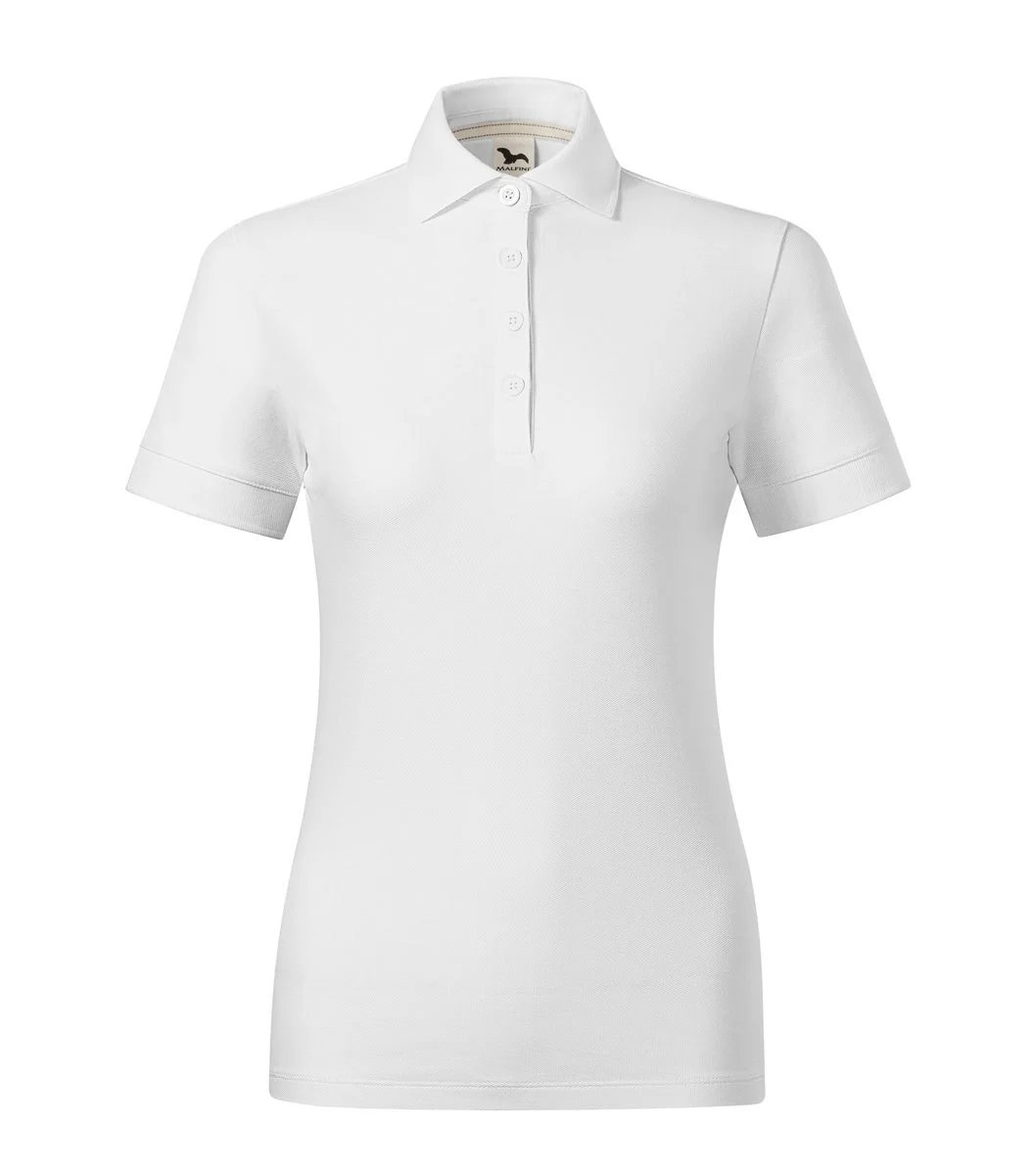 Malfini X35 Biologisch Tweekleurig Polo – Wit