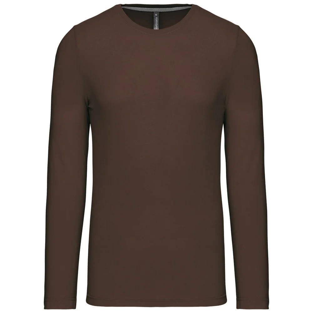 Kariban K359 T-shirt Lange Mouwen Heren – Chocolade
