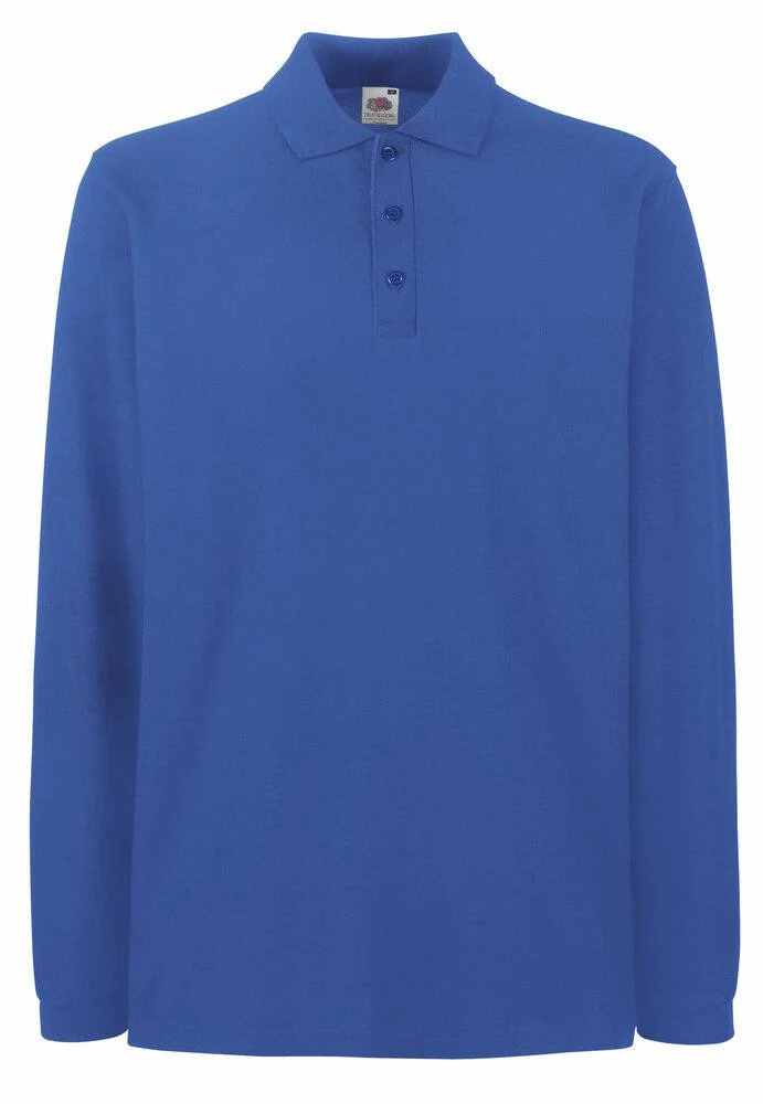 Fruit of the Loom SC384 Premium Polo Lange Mouwen – Royal Blue