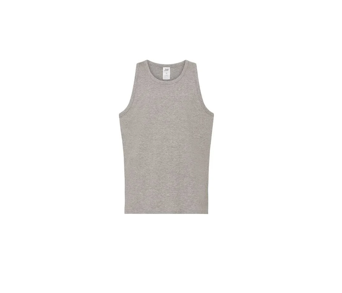 JHK JK405 Mouwloos T-shirt Heren – Grey Melange
