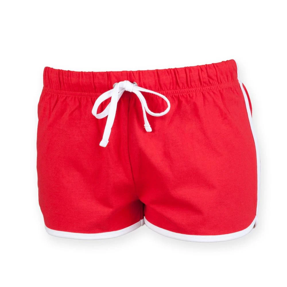 SF Women SK069 Retro Short Dames – Red / White