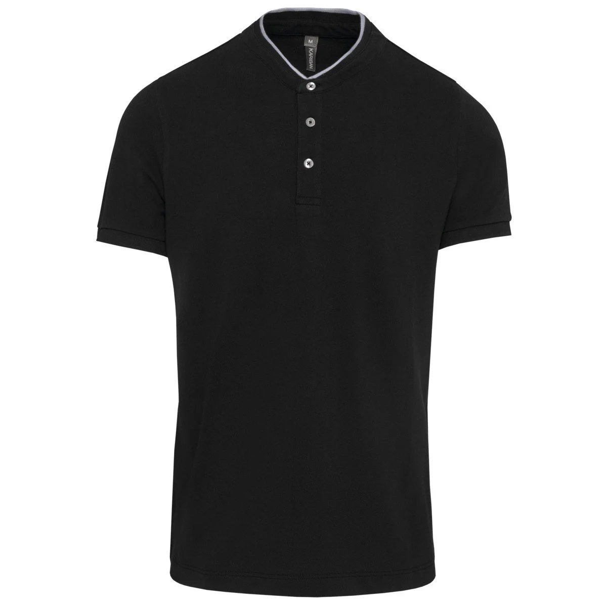 Kariban K223 Polo Heren – Zwart / Oxford grijs