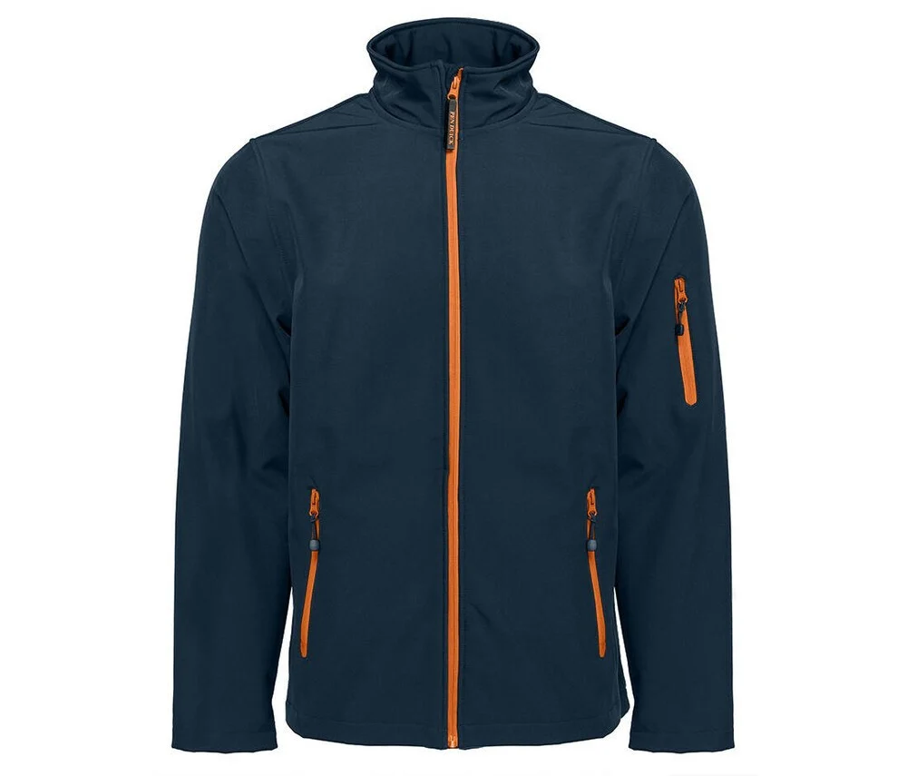 Pen Duick PK768 Atlantic Softshell Jas Heren – Navy / Orange