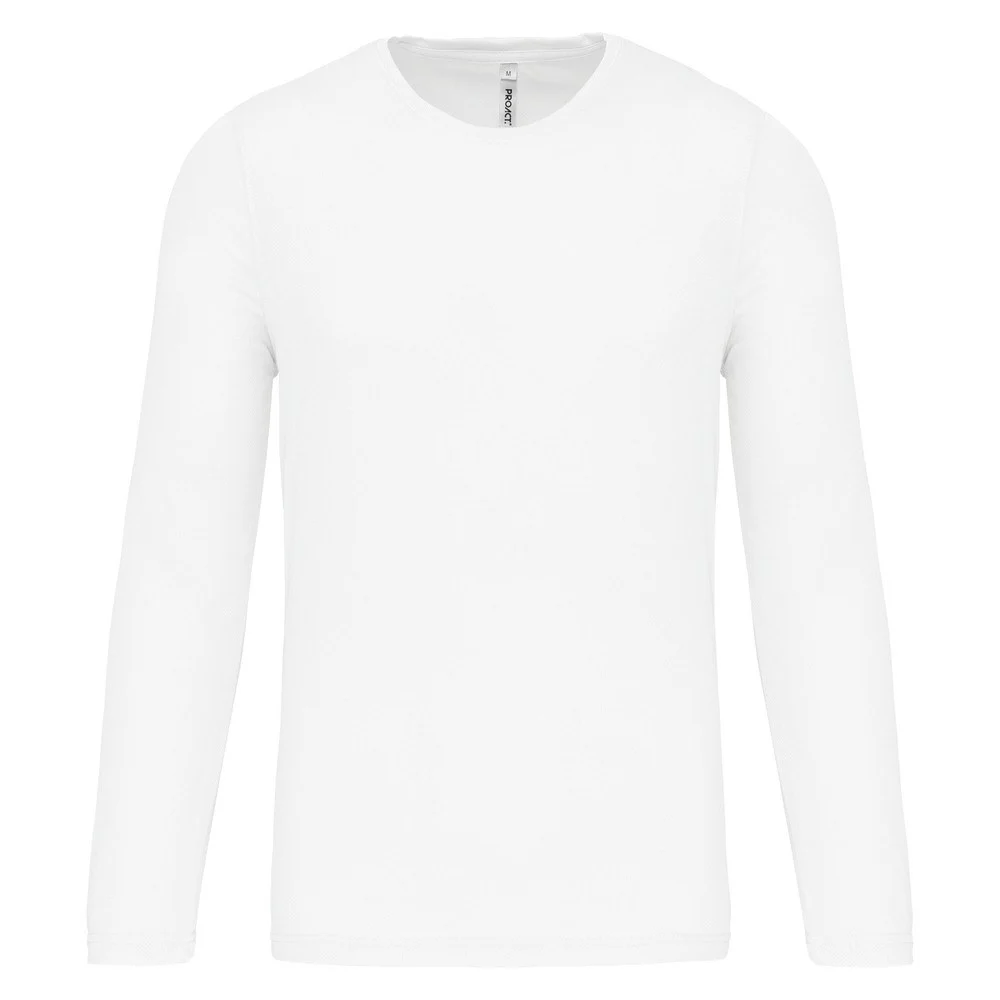 Proact PA443 Sport T-shirt Lange Mouwen Heren – Wit