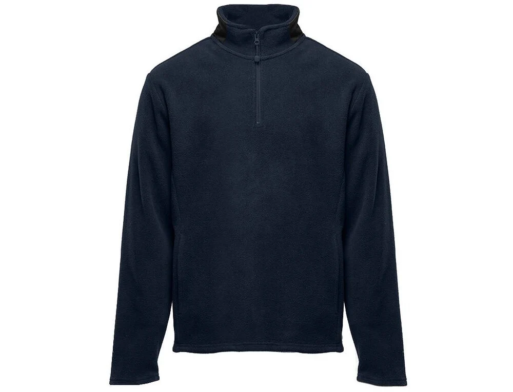 Black&Match BM505 Fleecetrui met Rits – Navy/Navy