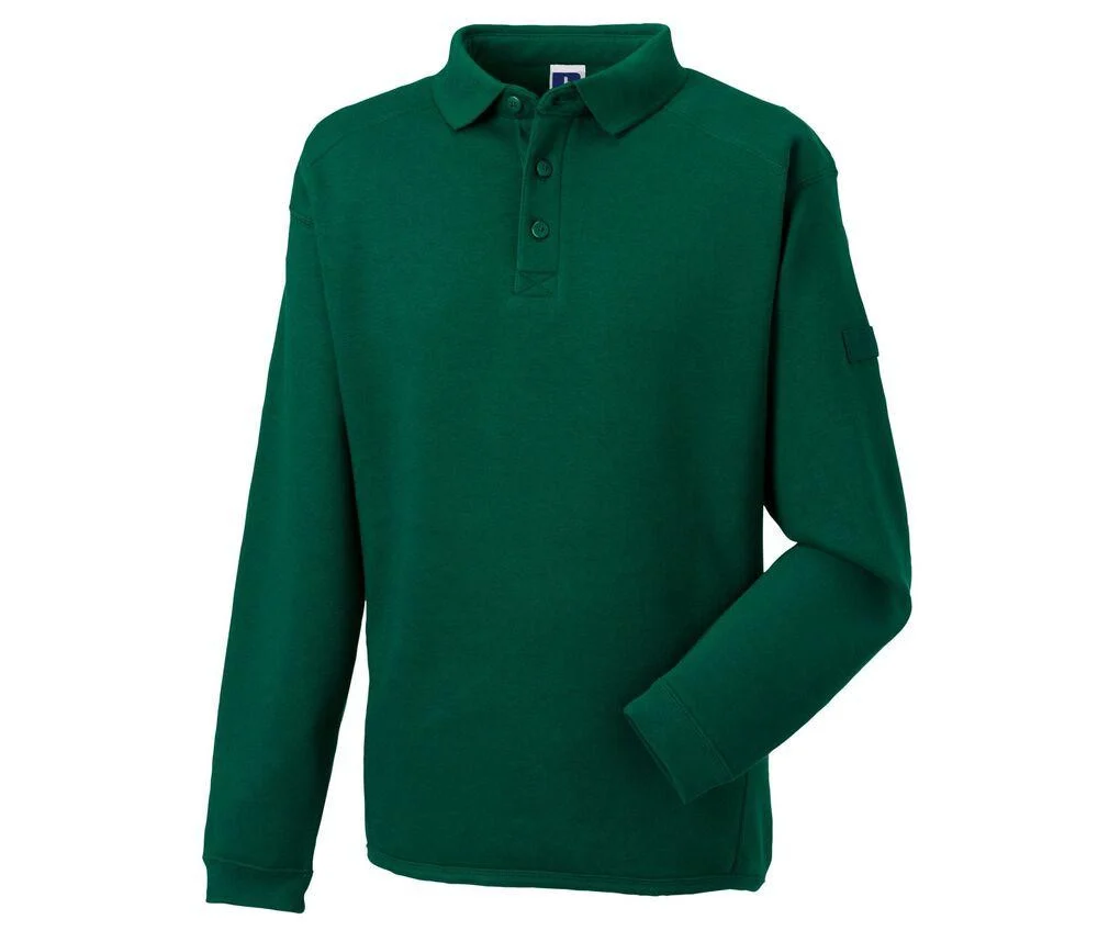 Russell JZ012 Heavy Duty Sweater met Kraag – Bottle Green