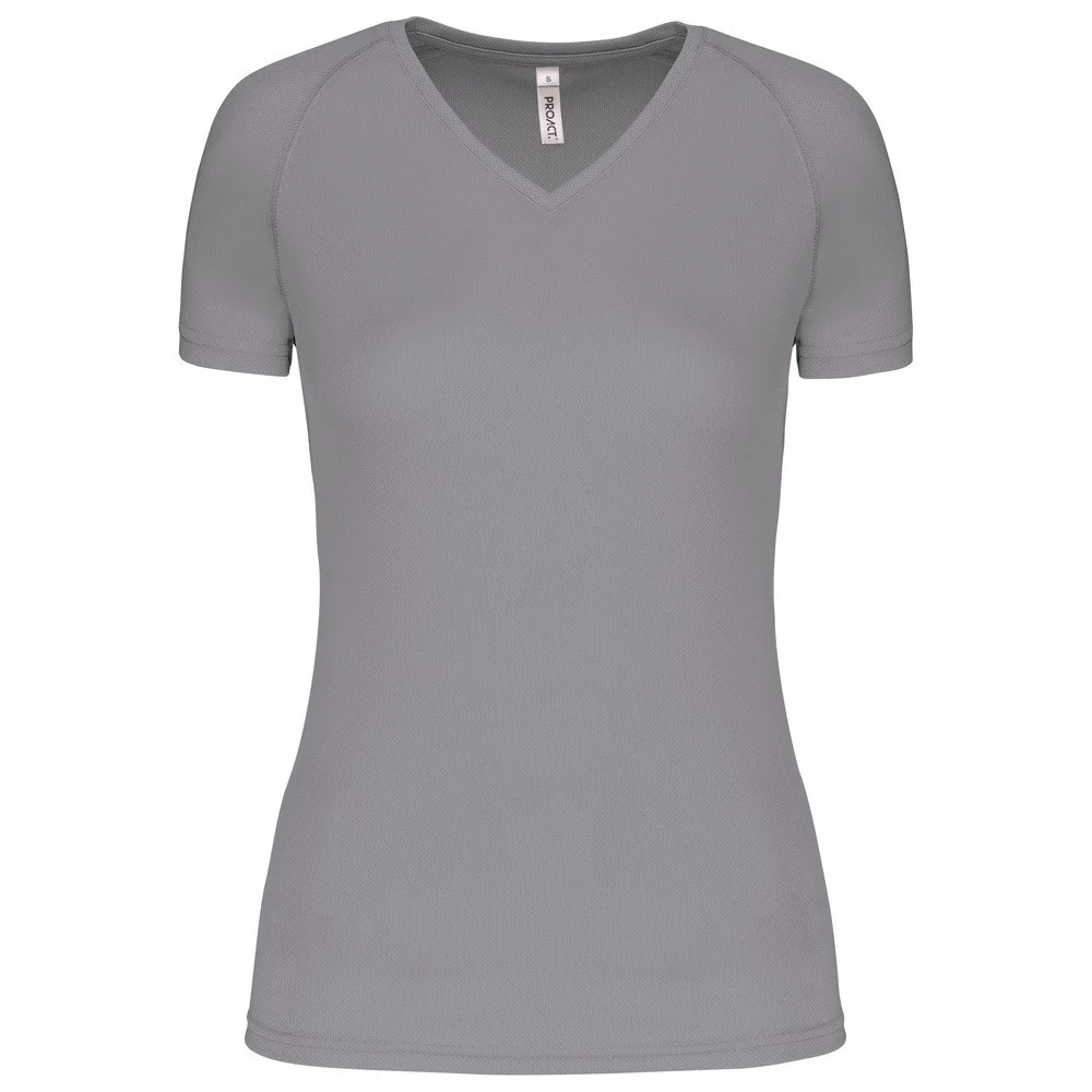 Proact PA477 Sport T-shirt V-hals Dames – Fijn grijs