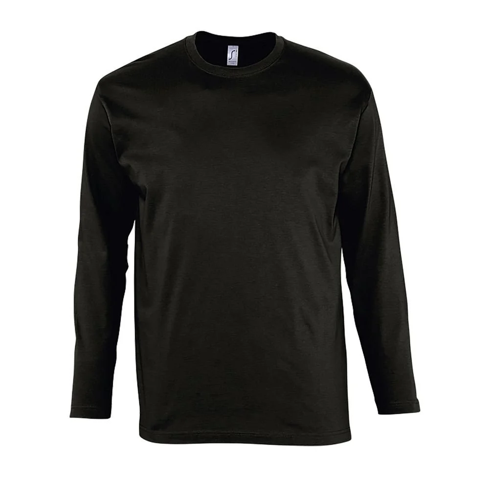 SOL'S 11420 Monarch T-shirt Lange Mouwen Heren – Diepzwart