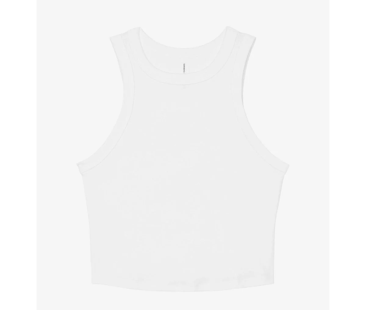 Bella+Canvas BE1019 Micro Rib Racer Tanktop Dames – Solid White Blend