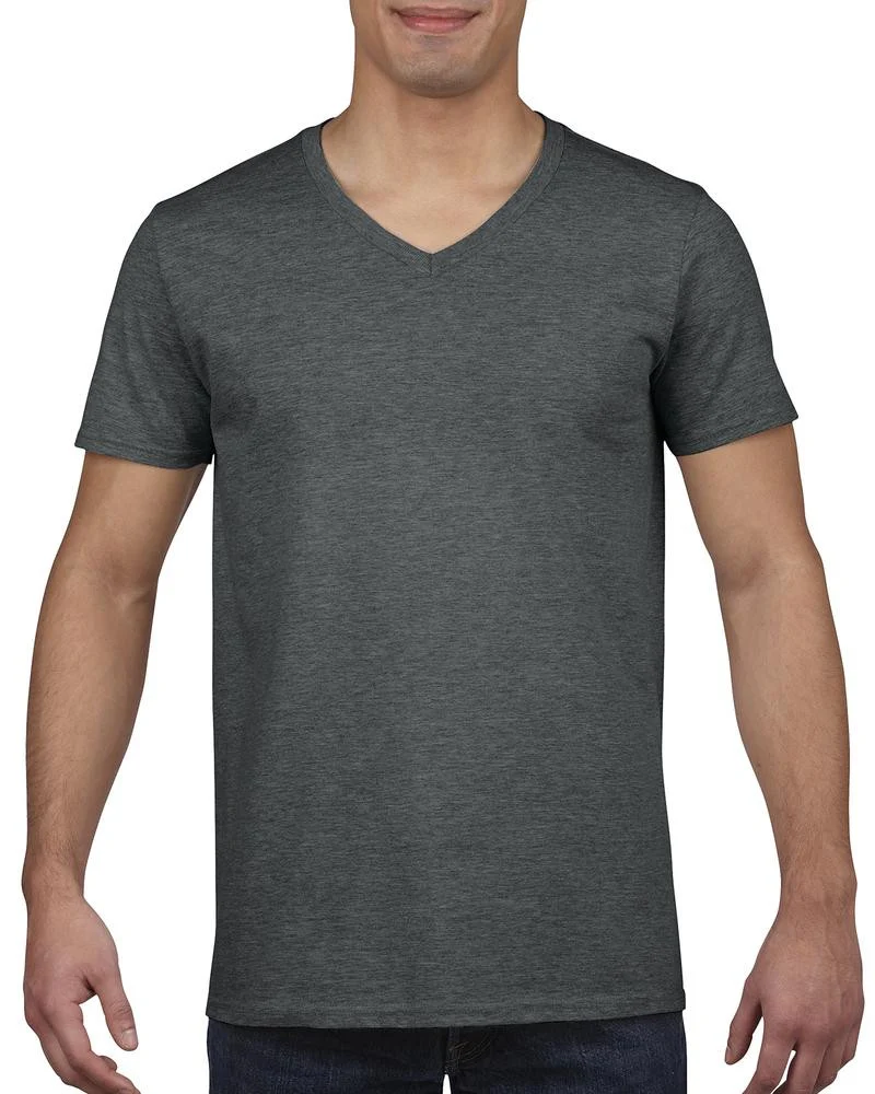 Gildan GN646 Softstyle V-hals T-shirt – Dark Heather