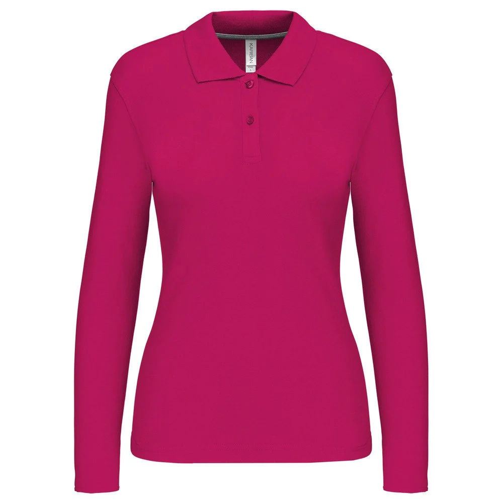 Kariban K244 Polo Lange Mouwen Dames – Fuchsia
