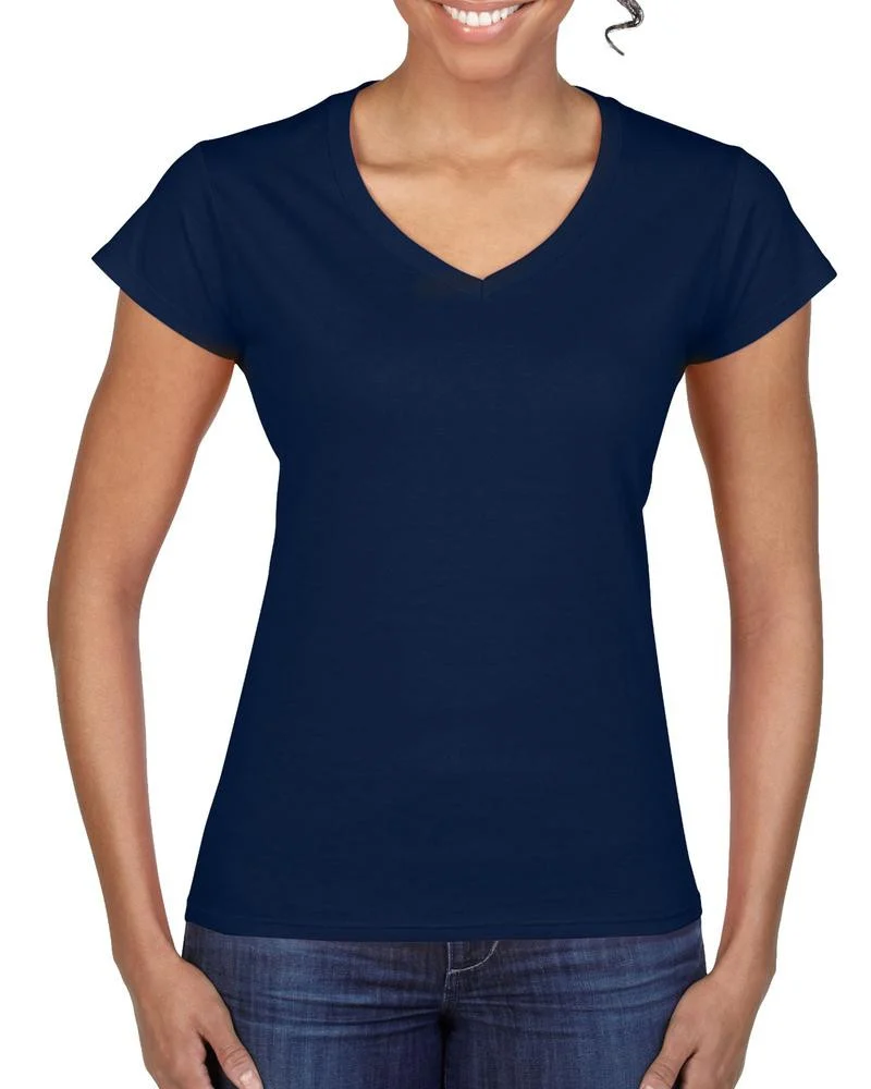 Gildan GN647 Softstyle V-hals T-shirt Dames – Navy