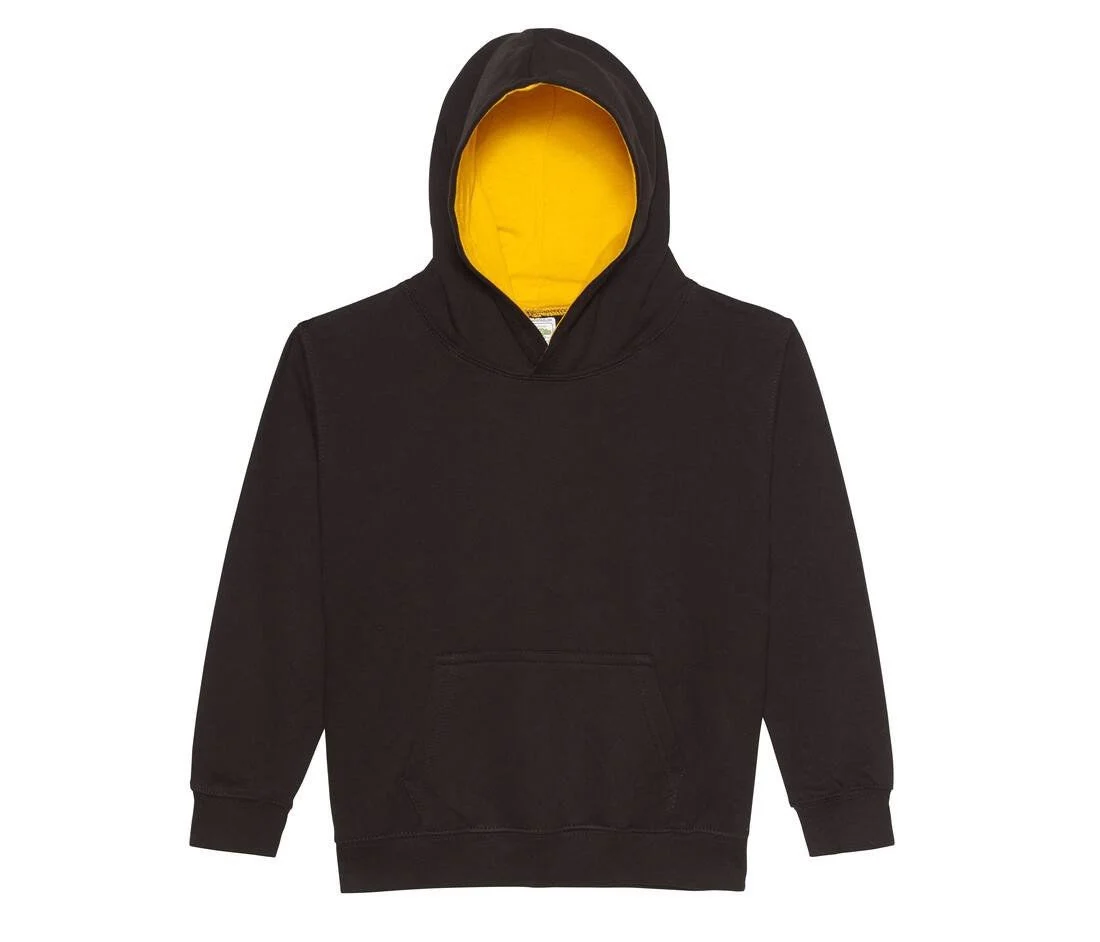 AWDIS JH03J Varsity Kinderhoodie – Jet Black/Gold