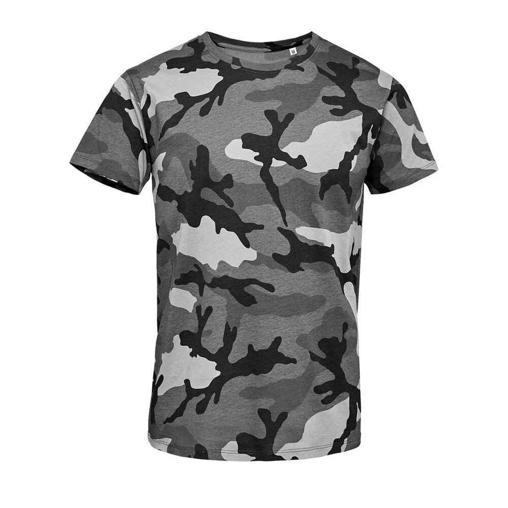 SOL'S 01188 Camo T-shirt Heren – Grijs Camo