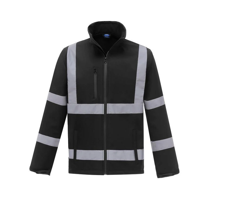Yoko YKK09 Softshell Jas Hoge Zichtbaarheid – Black