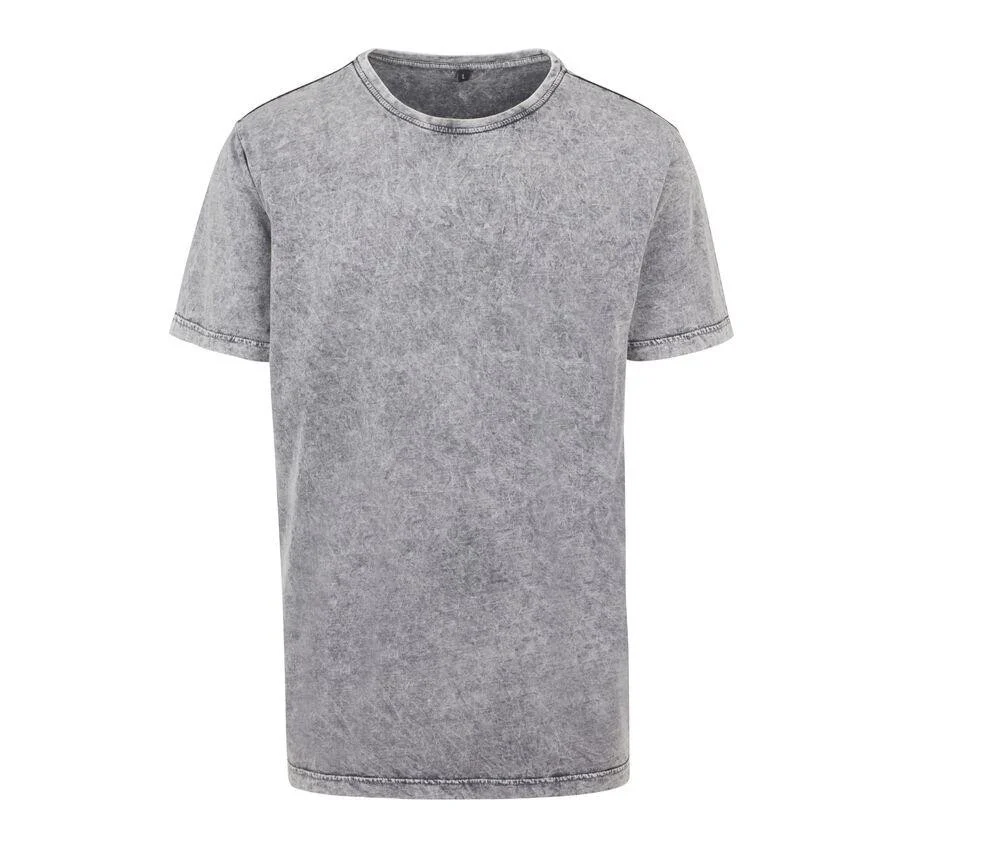 Build Your Brand BY070 Vervaagd T-shirt Heren – Grey / Black