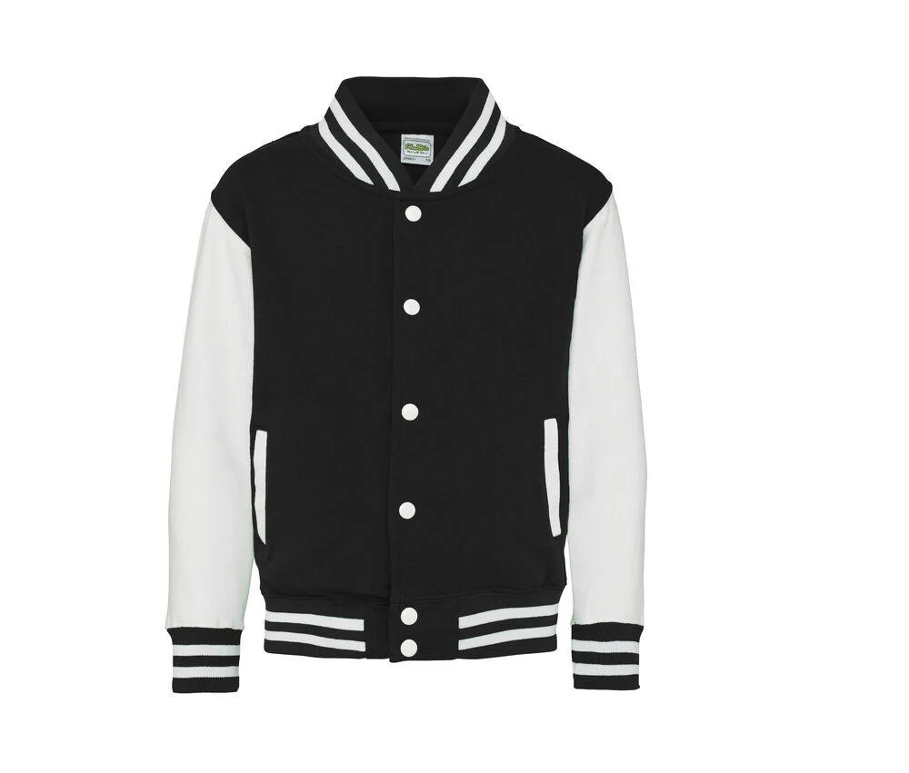 AWDIS JH043J Kinder Basketbal Sweater – Jet Black / White