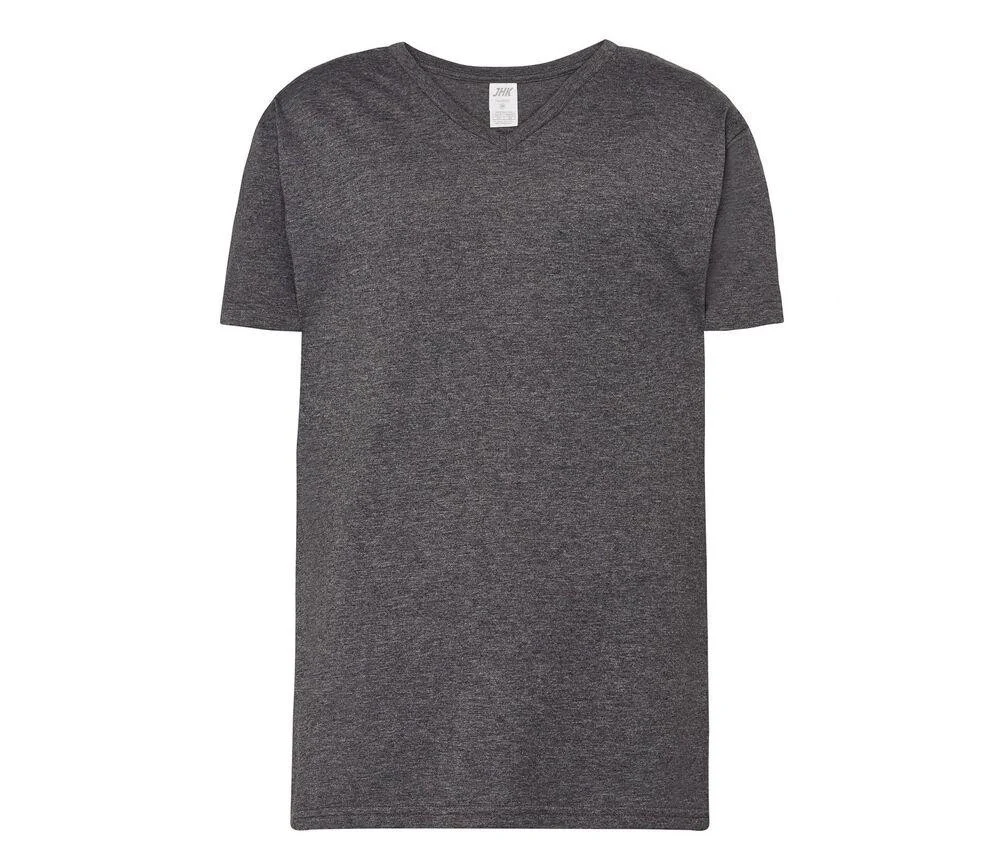 JHK JK401 V-hals T-shirt 160 – Charcoal Heather