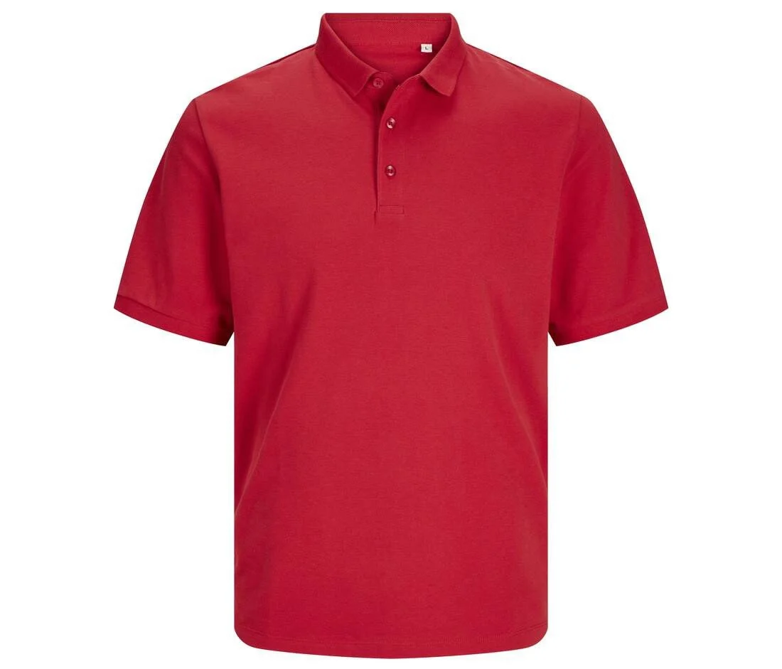Jack & Jones JJ7556 Polo in Biologisch Katoen – Lipstick Red