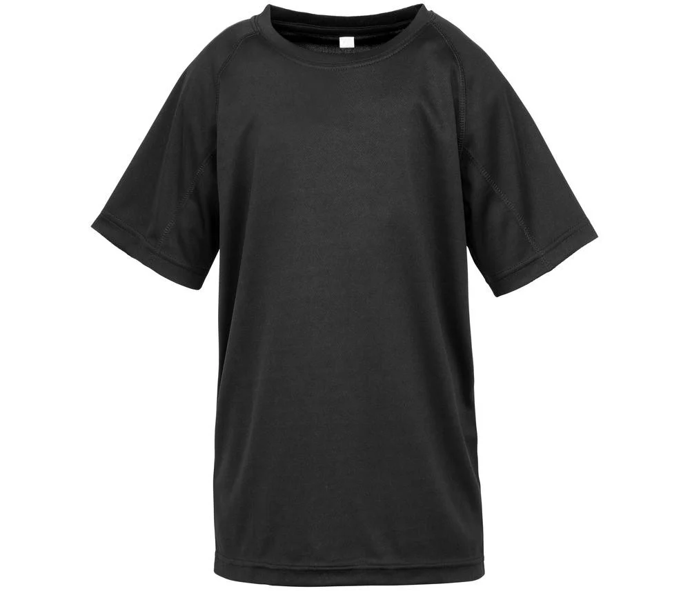 Spiro SP287J Aircool Kinder T-shirt – Black